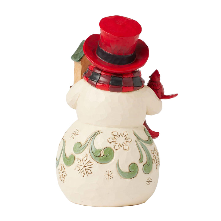 Jim Shore Heartwood Creek: Highland Glen Snowman In Red Top Hat Figurine sparkle-castle