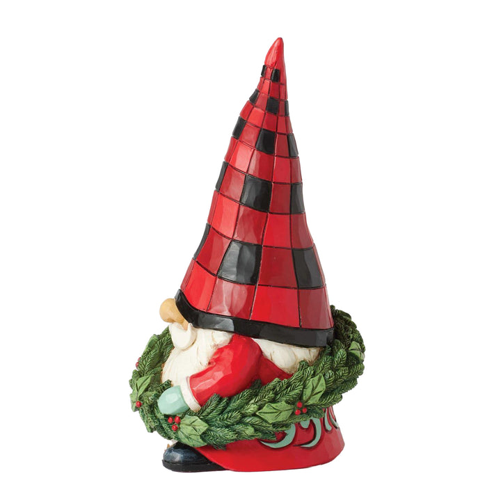 Jim Shore Heartwood Creek: Highland Glen Gnome With Large Wreath Figurine sparkle-castle