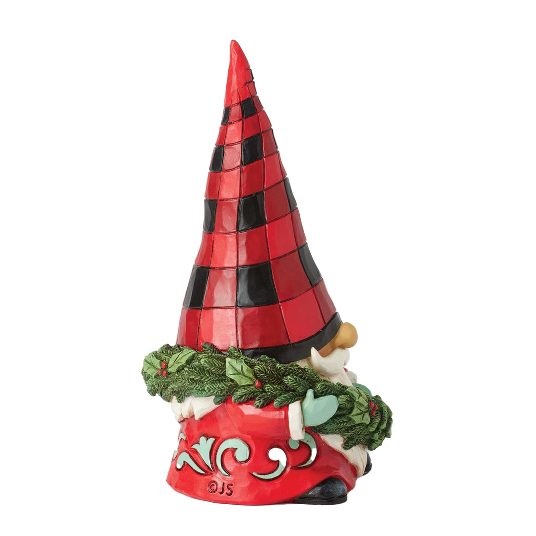 Jim Shore Heartwood Creek: Highland Glen Gnome With Large Wreath Figurine sparkle-castle