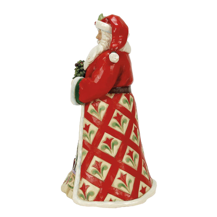 Jim Shore Heartwood Creek: Christmas at the Lodge Santa With Wreath Figurine sparkle-castle