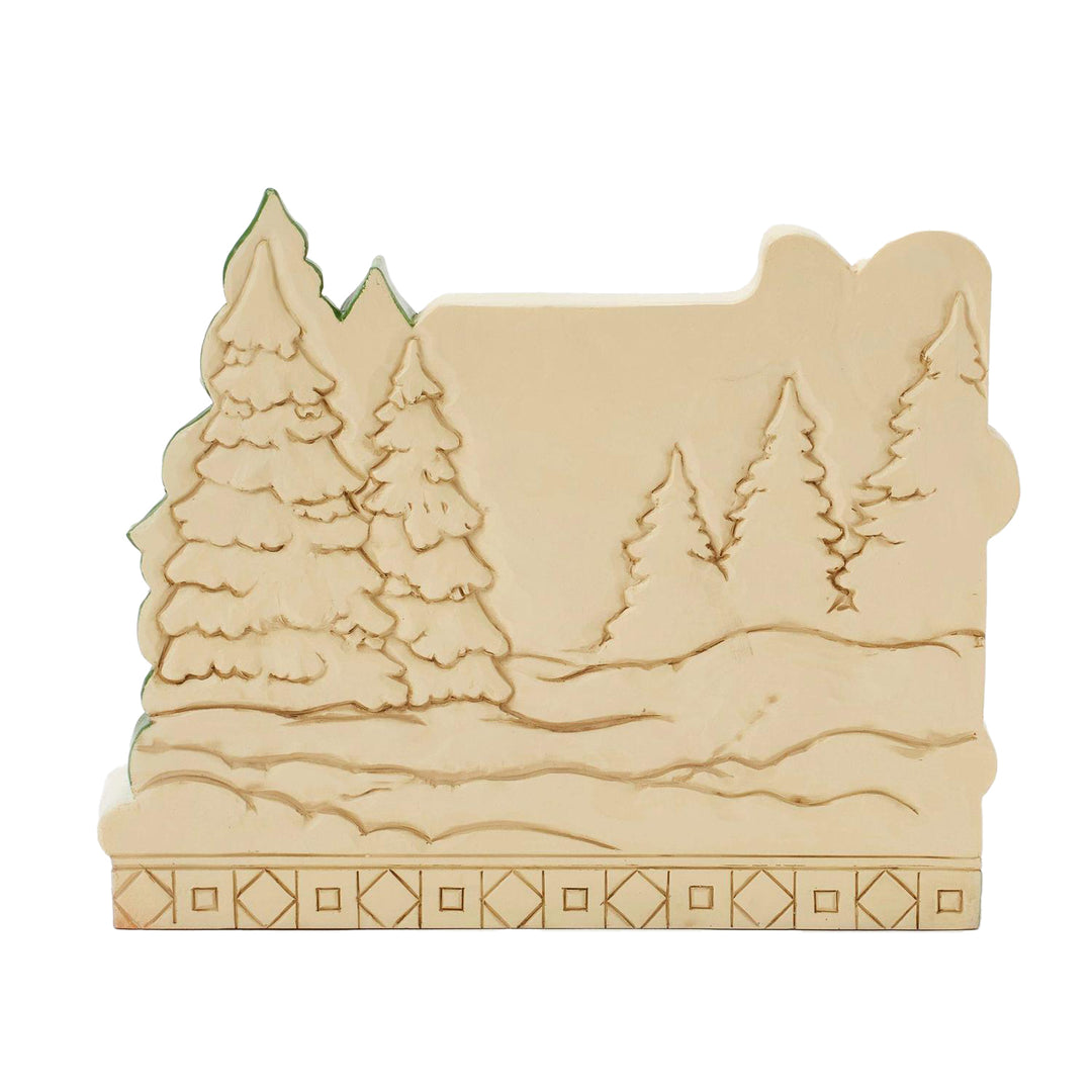 Jim Shore Heartwood Creek: Christmas at the Lodge Merry Christmas Sign Figurine sparkle-castle