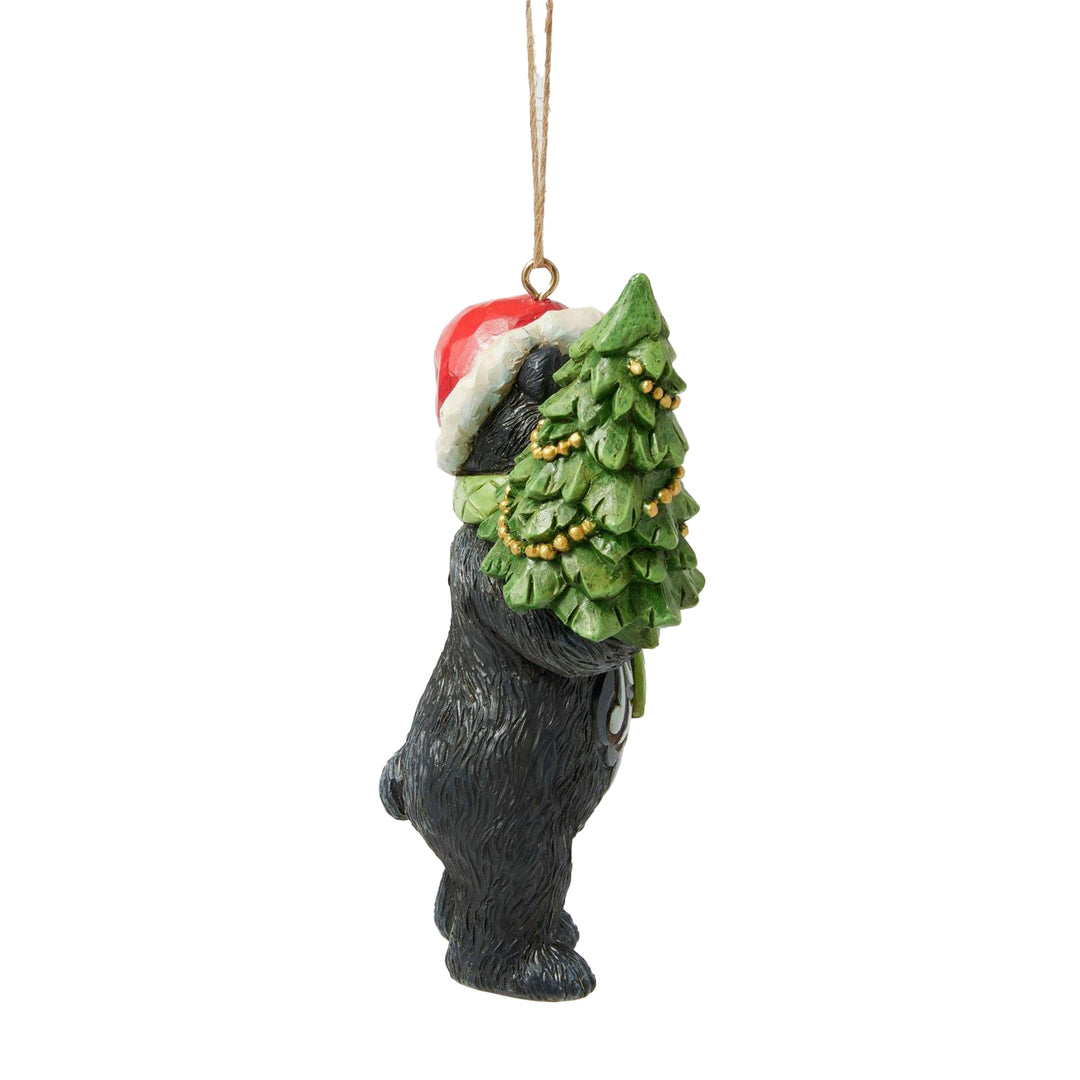 Jim Shore Heartwood Creek: Christmas At The Lodge Black Bear Hanging Ornament sparkle-castle