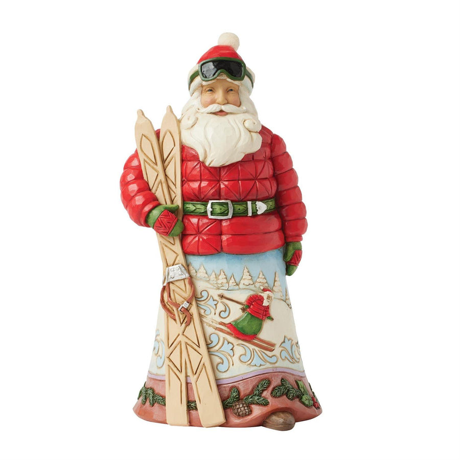 Jim Shore Heartwood Creek: Christmas at the Lodge Santa With Skies Figurine sparkle-castle