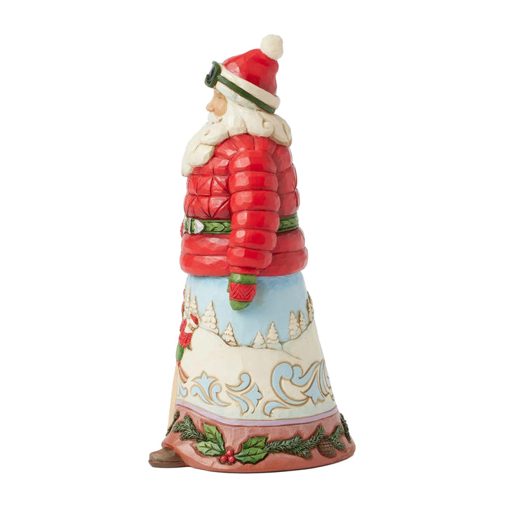 Jim Shore Heartwood Creek: Christmas at the Lodge Santa With Skies Figurine sparkle-castle