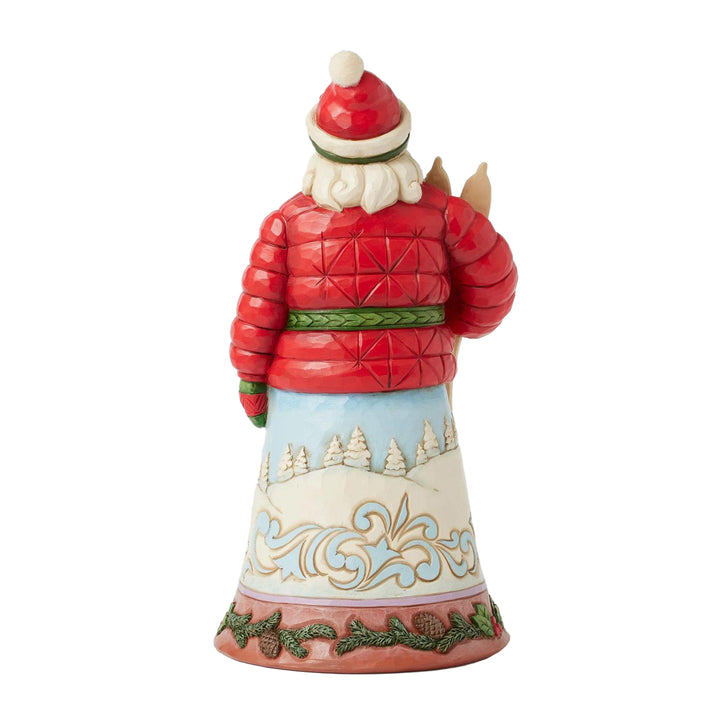 Jim Shore Heartwood Creek: Christmas at the Lodge Santa With Skies Figurine sparkle-castle