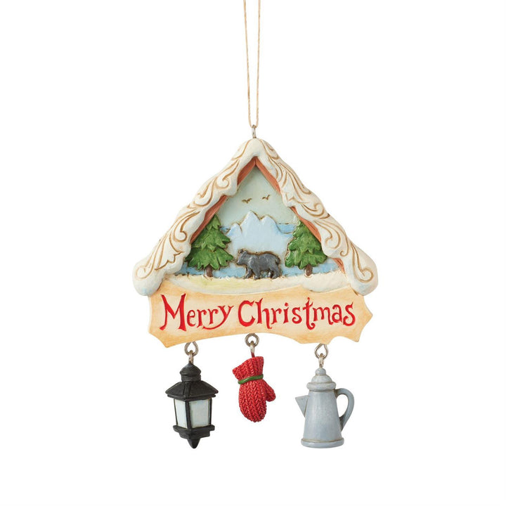 Jim Shore Heartwood Creek: Christmas At The Lodge Camping Icons Hanging Ornament sparkle-castle