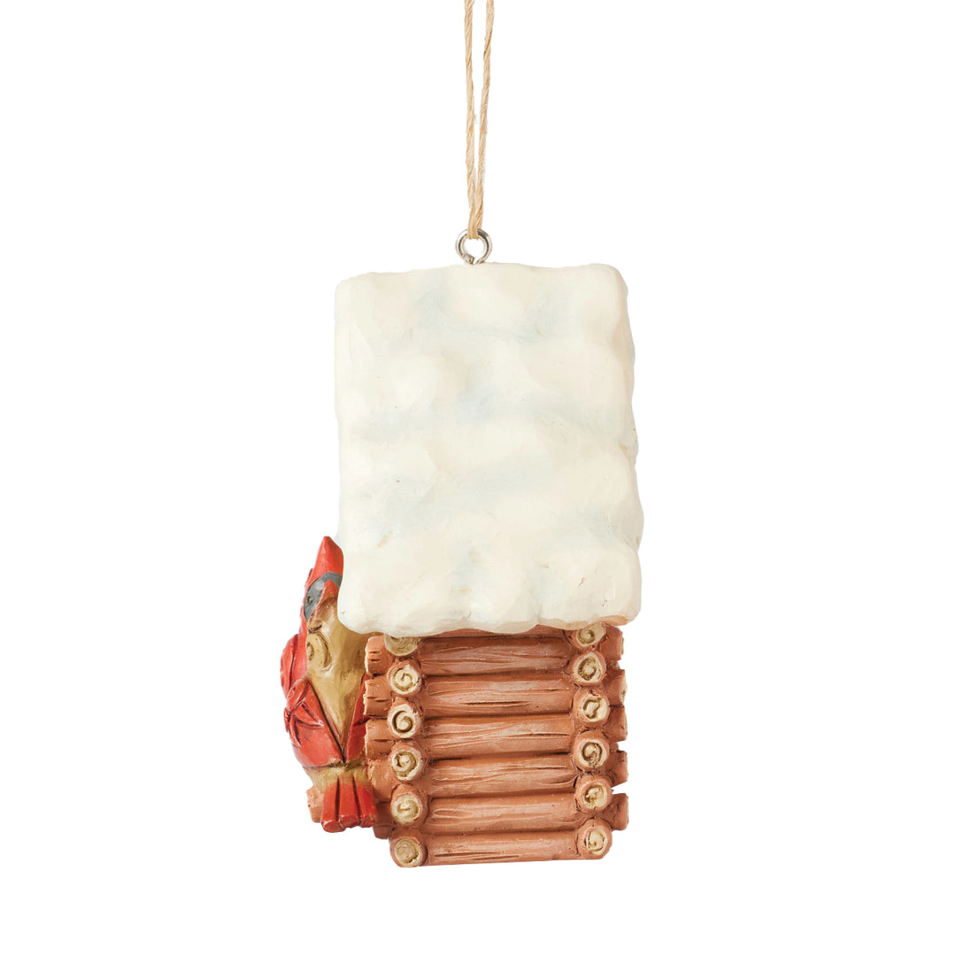 Jim Shore Heartwood Creek: Christmas At The Lodge Cabin Birdhouse Hanging Ornament sparkle-castle