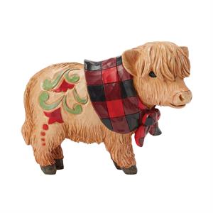 Jim Shore Heartwood Creek: Highland Glen Highland Calf Miniature Figurine sparkle-castle