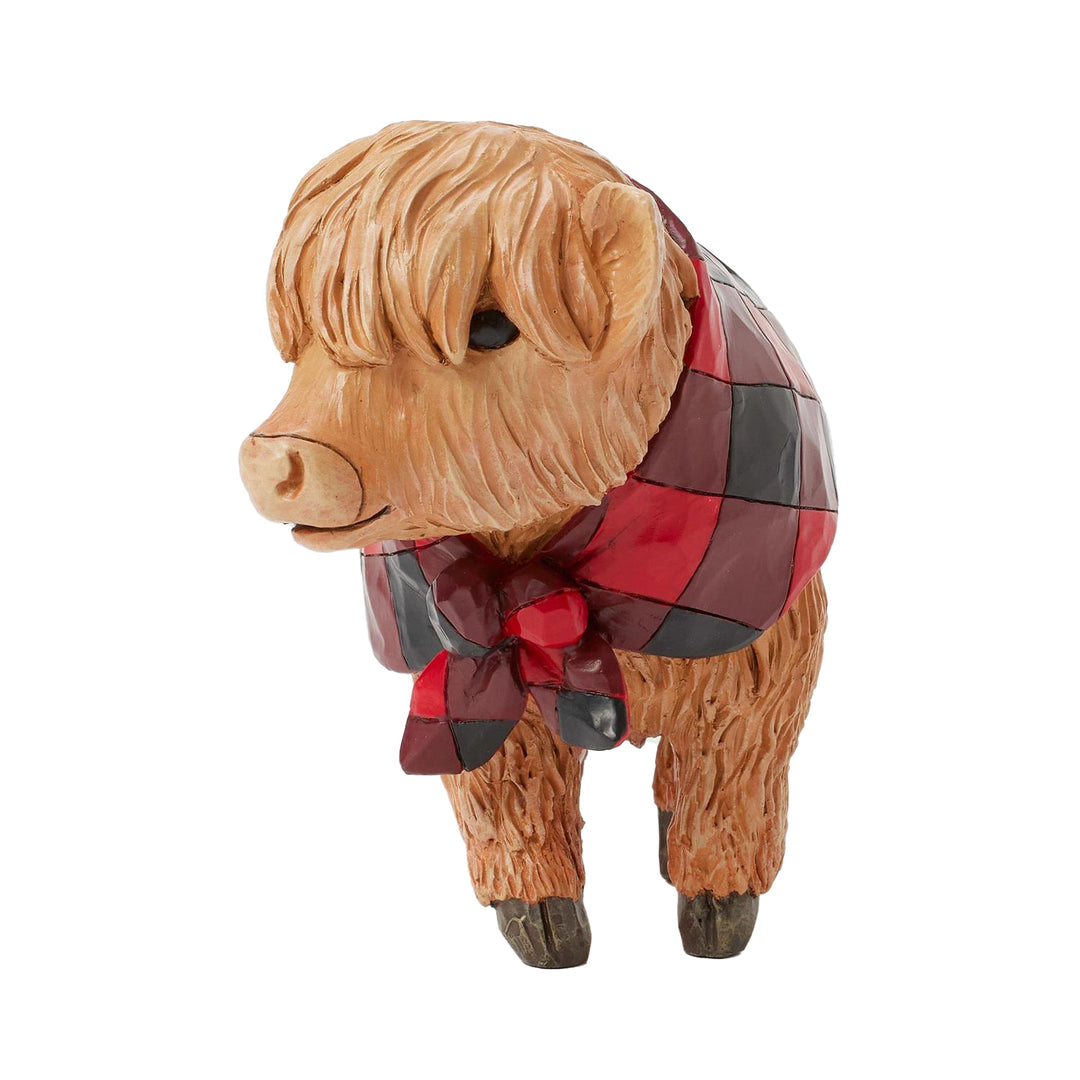 Jim Shore Heartwood Creek: Highland Glen Highland Calf Miniature Figurine sparkle-castle