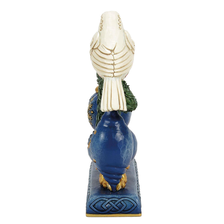 Jim Shore Heartwood Creek: Blue & Gold Hope with Dove Figurine sparkle-castle