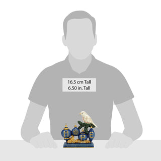 Jim Shore Heartwood Creek: Twilight Blue Hope with Dove Figurine sparkle-castle