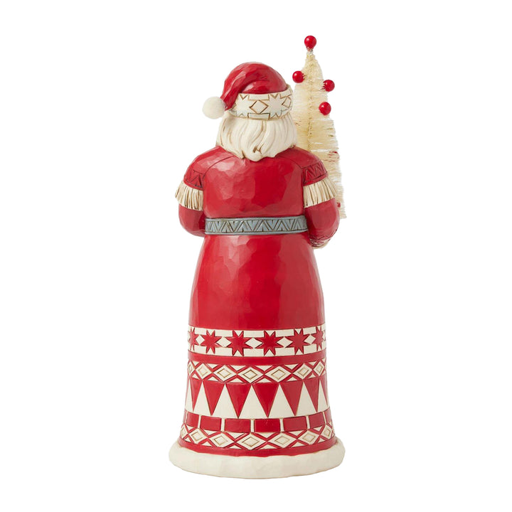 Jim Shore Heartwood Creek: Nordic Noel Santa With Sisal Tree Figurine sparkle-castle