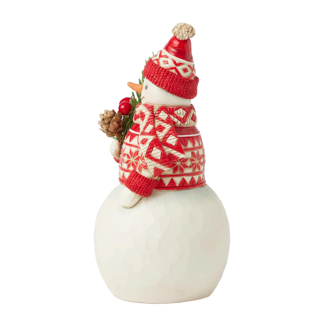 Jim Shore Heartwood Creek: Nordic Noel Snowman With Evergreen Figurine sparkle-castle