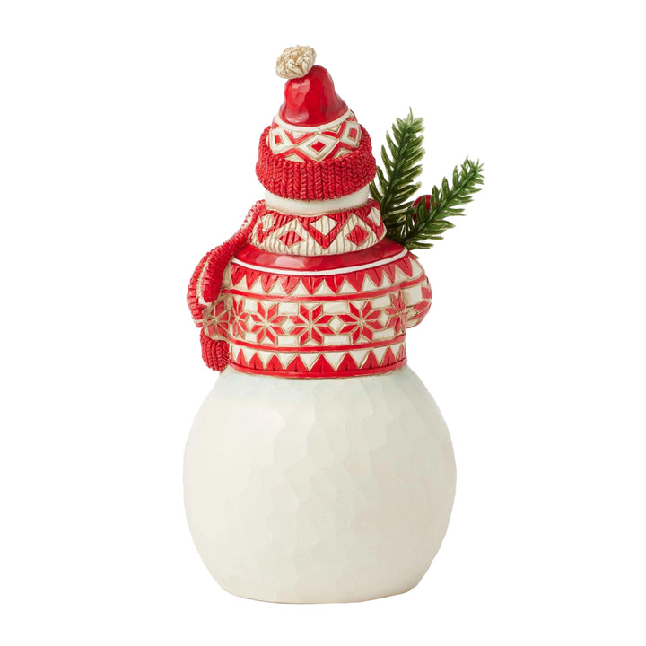 Jim Shore Heartwood Creek: Nordic Noel Snowman With Evergreen Figurine sparkle-castle