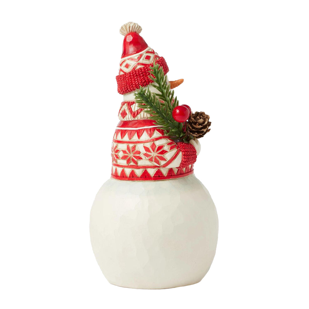 Jim Shore Heartwood Creek: Nordic Noel Snowman With Evergreen Figurine sparkle-castle