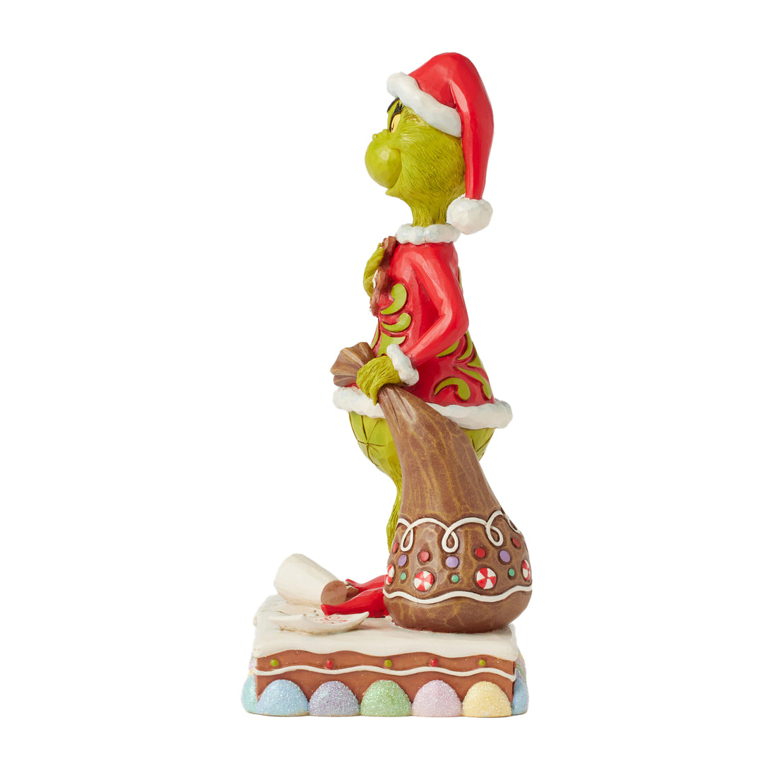 Jim Shore The Grinch: Grinch Eating Gingerbread Figurine sparkle-castle