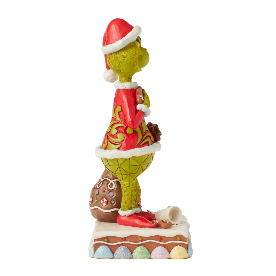 Jim Shore The Grinch: Grinch Eating Gingerbread Figurine sparkle-castle