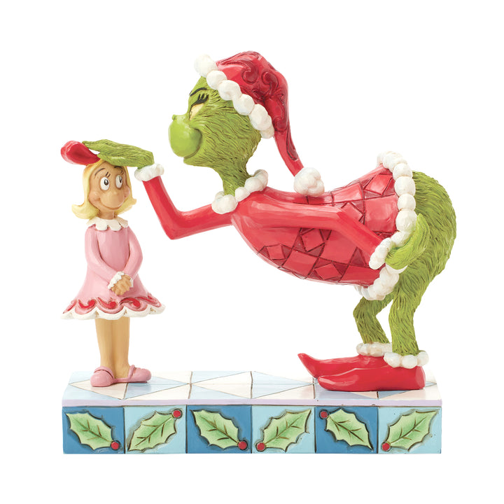 Jim Shore The Grinch: Grinch Patting Cindy Lou's Head Figurine sparkle-castle