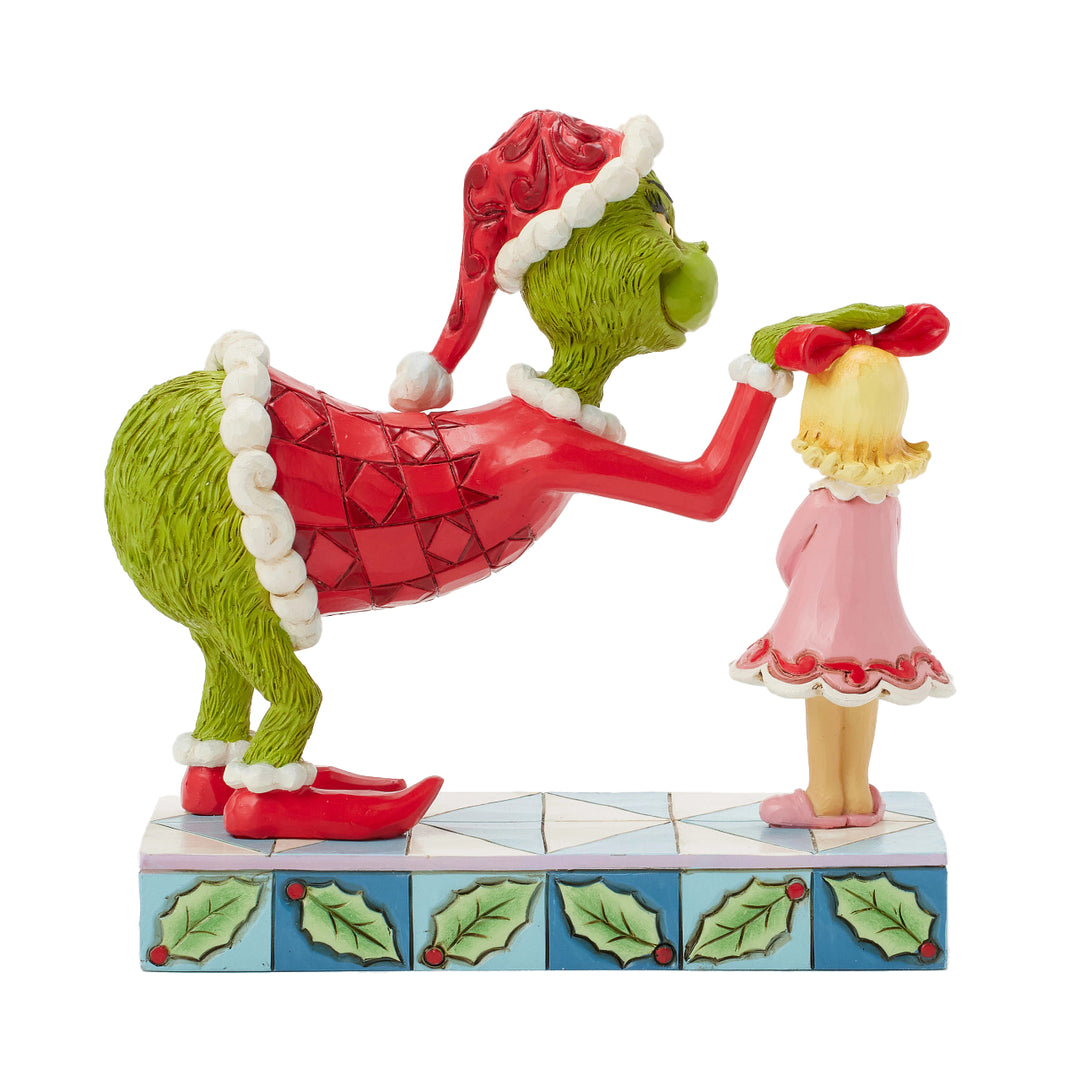 Jim Shore The Grinch: Grinch Patting Cindy Lou's Head Figurine sparkle-castle