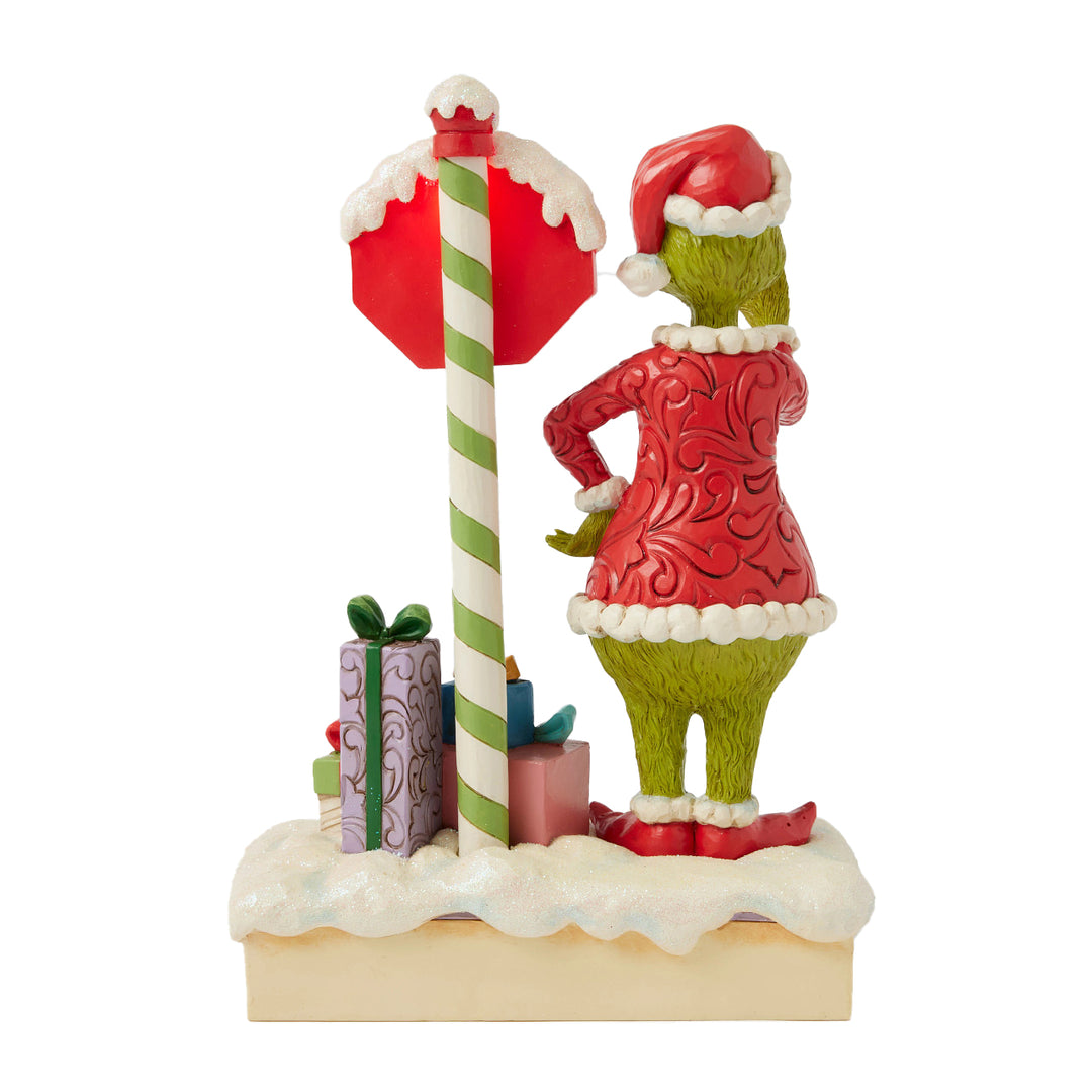 Jim Shore The Grinch: Grinch by LED Stop Sign Figurine sparkle-castle