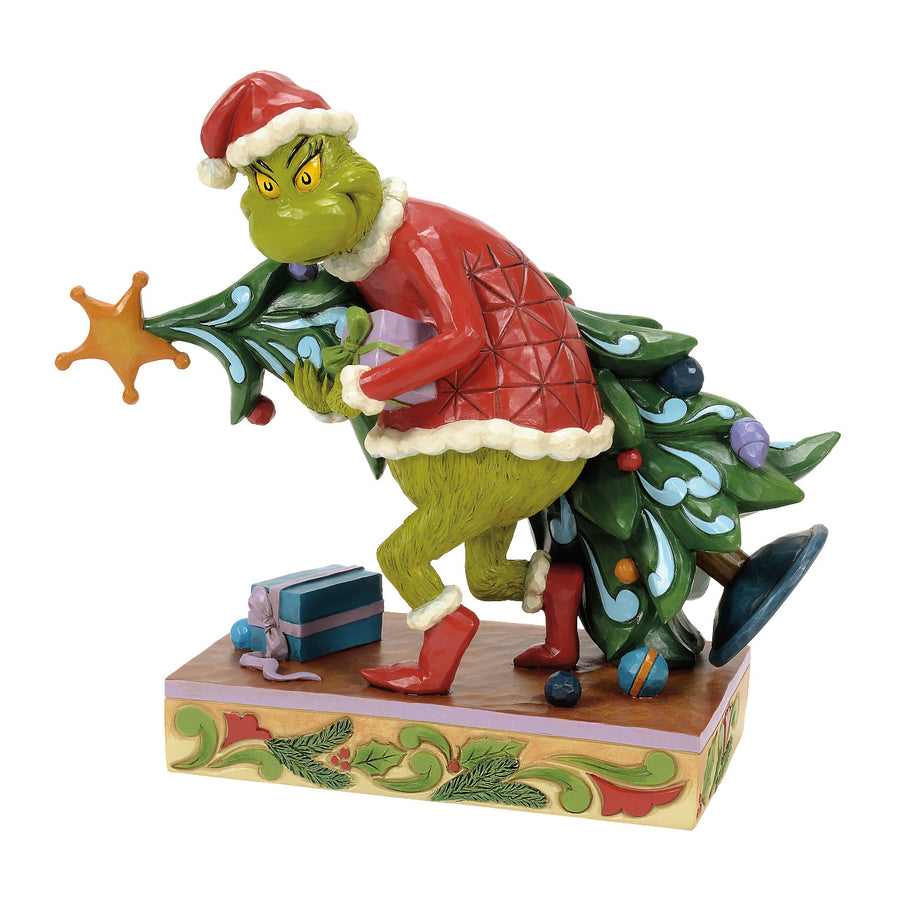 Jim Shore The Grinch: Grinch Steeling Christmas Tree Figurine sparkle-castle