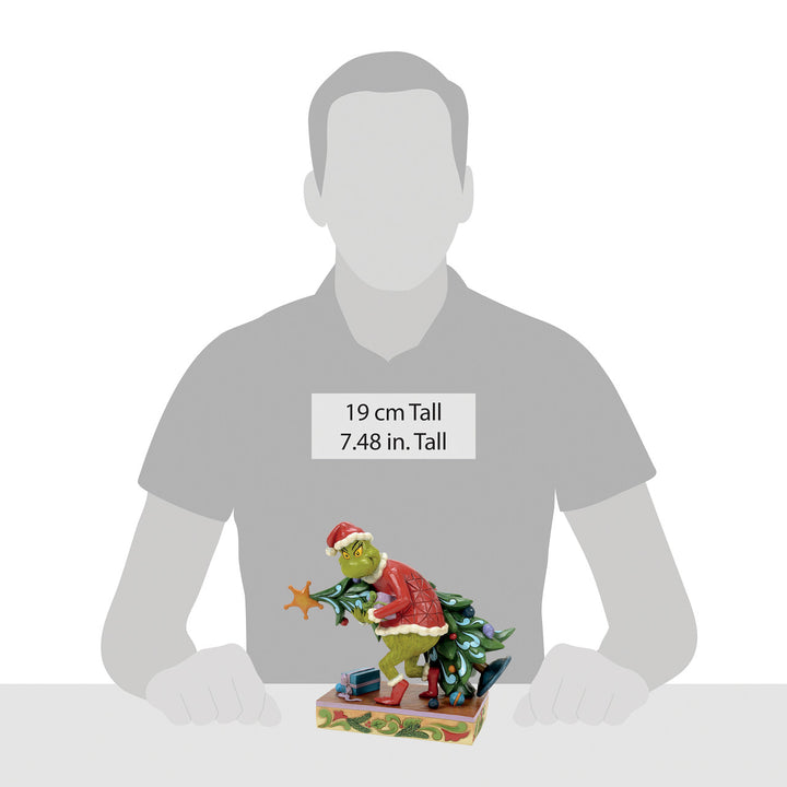 Jim Shore The Grinch: Grinch Stealing Christmas Tree Figurine sparkle-castle