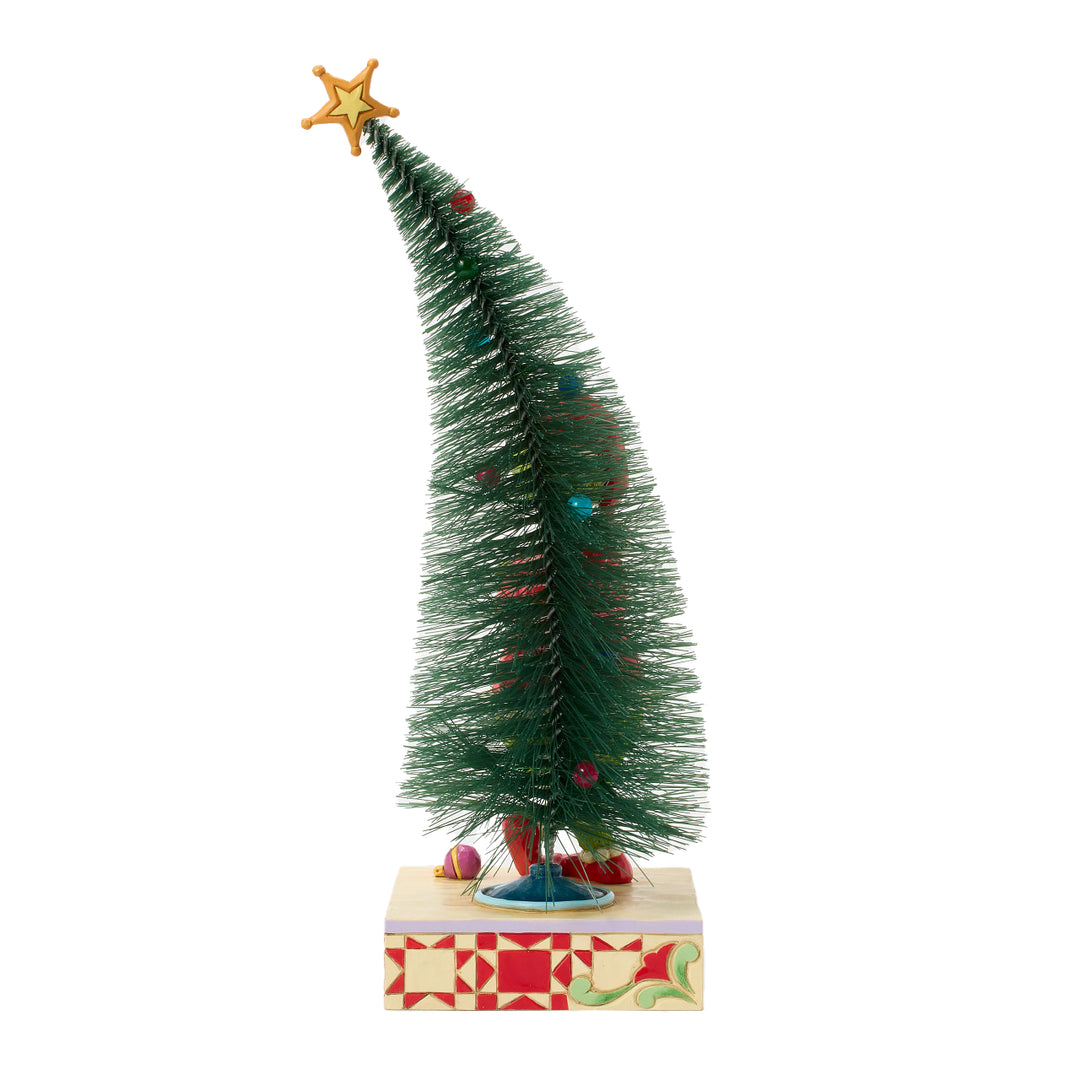 Jim Shore The Grinch: Grinch with Arms Crossed By Sisal Tree Figurine sparkle-castle