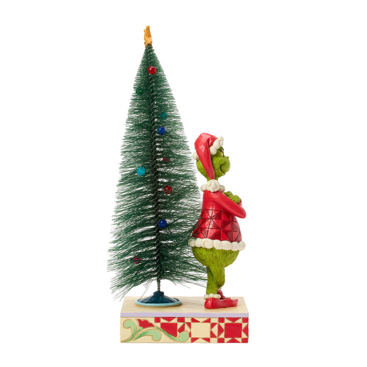 Jim Shore The Grinch: Grinch with Arms Crossed By Sisal Tree Figurine sparkle-castle