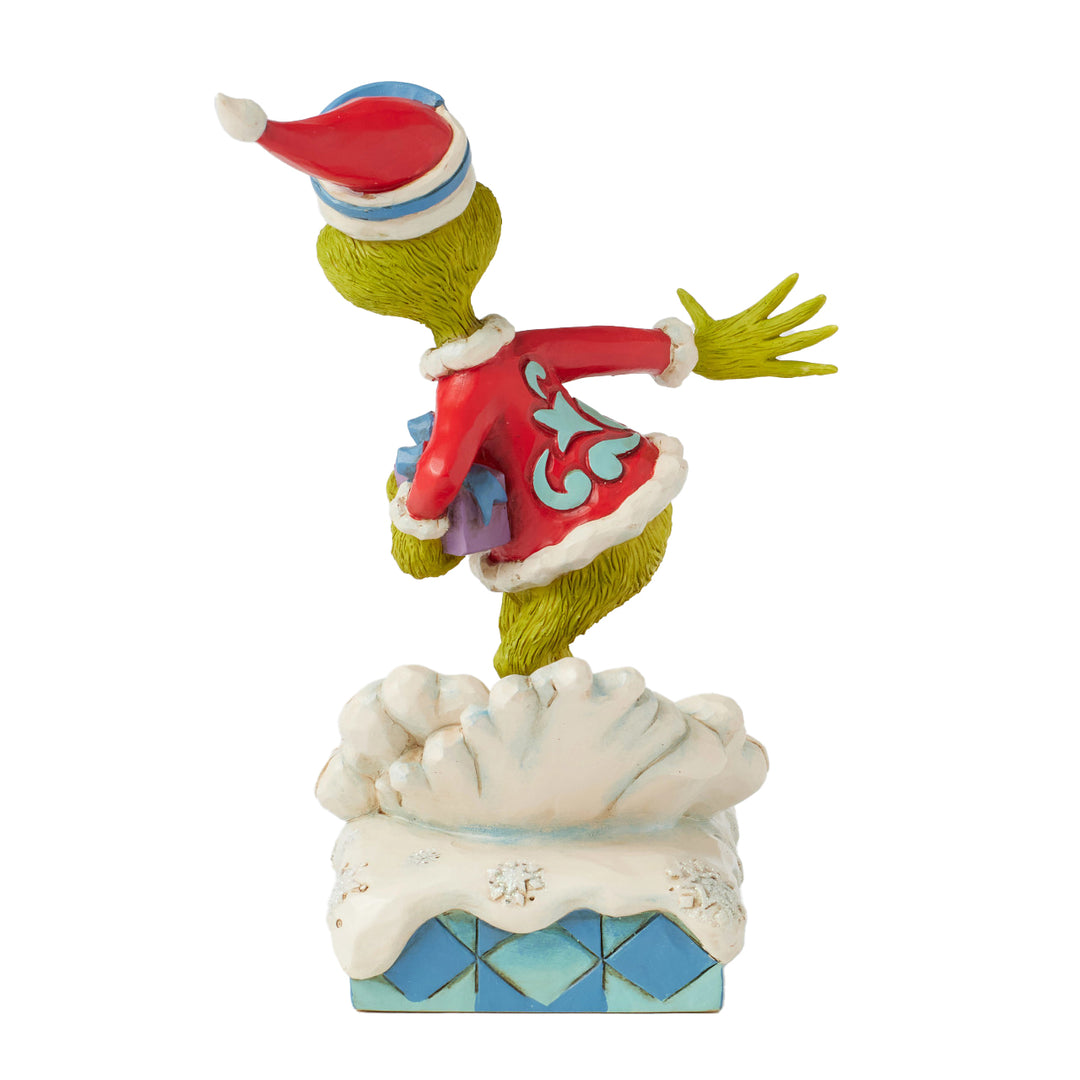 Jim Shore The Grinch: Grinch Snowboarding Figurine sparkle-castle