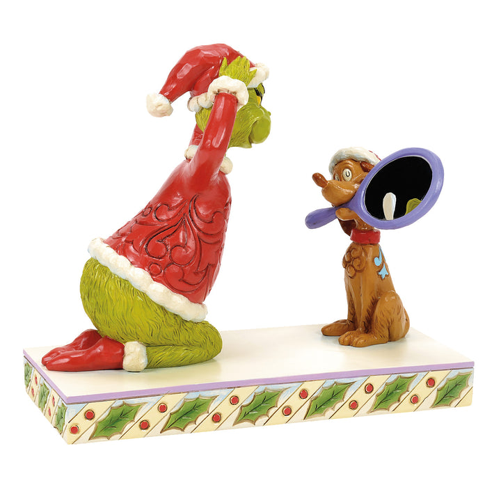 Jim Shore The Grinch: Max Holding Mirror for Grinch Figurine sparkle-castle