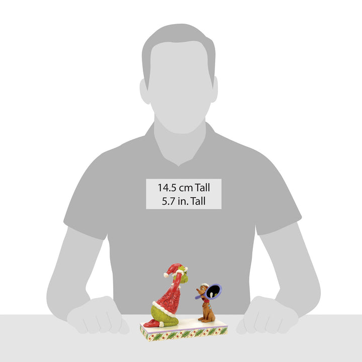 Jim Shore The Grinch: Max Holding Mirror for Grinch Figurine sparkle-castle
