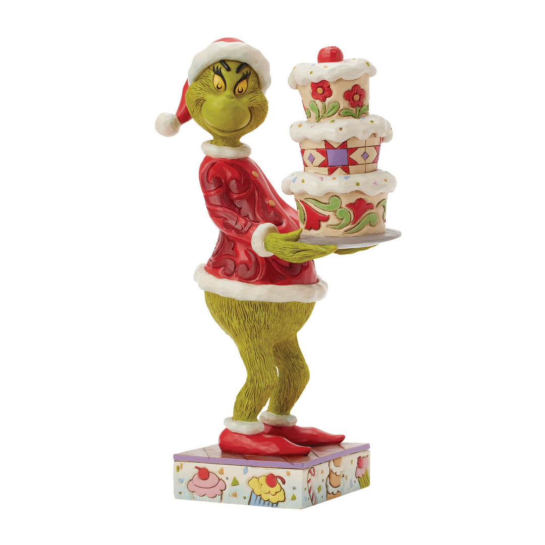 Jim Shore The Grinch: Grinch with Grinchy Cake Figurine sparkle-castle