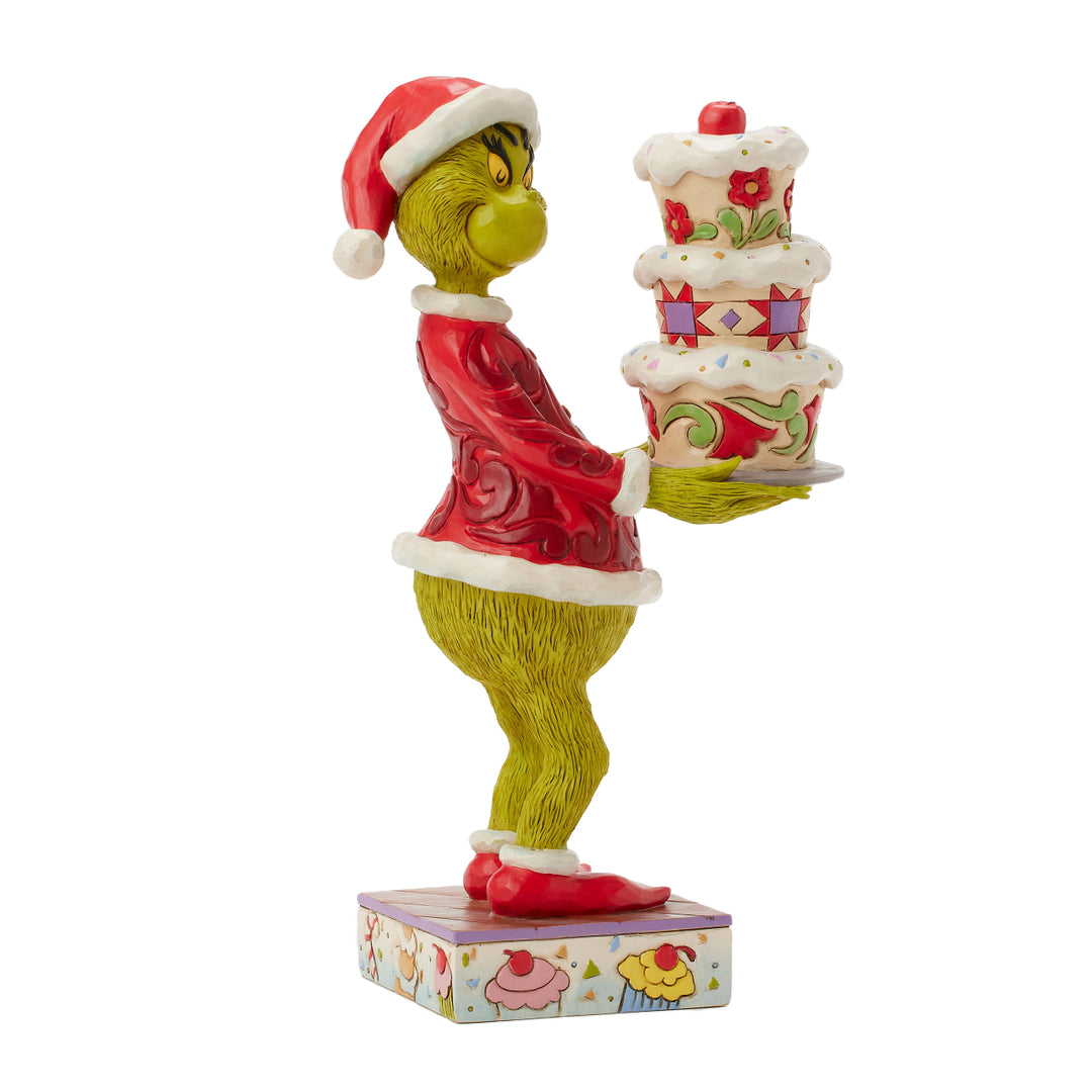 Jim Shore The Grinch: Grinch with Grinchy Cake Figurine sparkle-castle