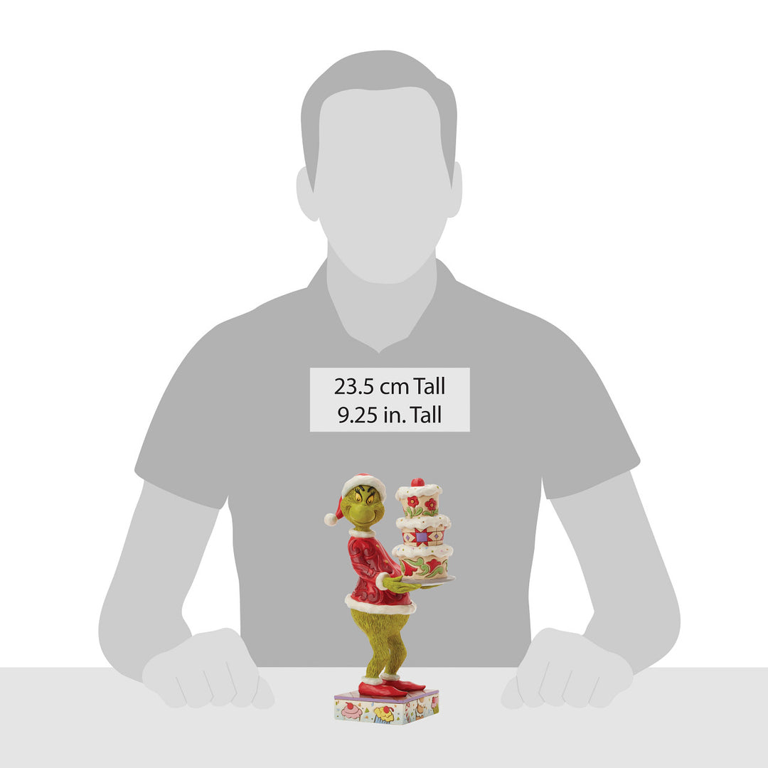 Jim Shore The Grinch: Grinch with Grinchy Cake Figurine sparkle-castle