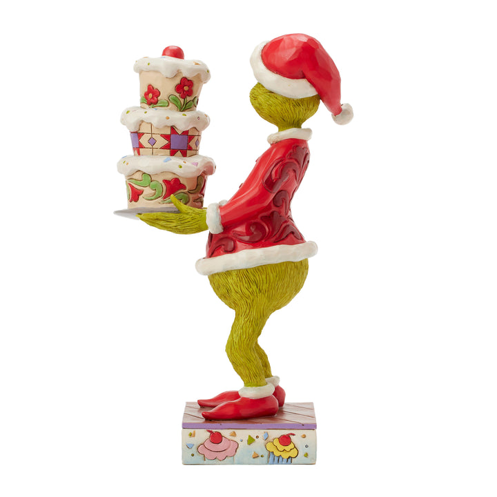 Jim Shore The Grinch: Grinch with Grinchy Cake Figurine sparkle-castle