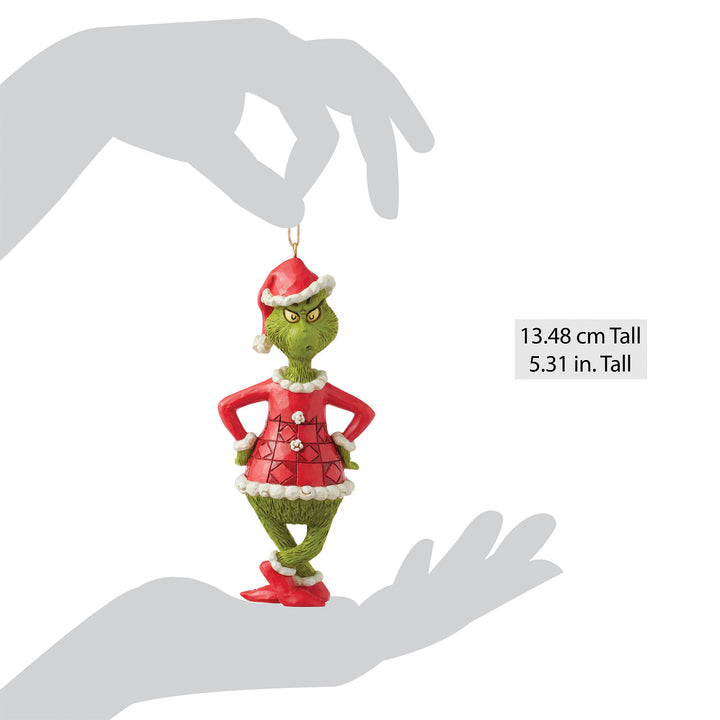 Jim Shore The Grinch: Grinch with Hands on Hips Hanging Ornament sparkle-castle