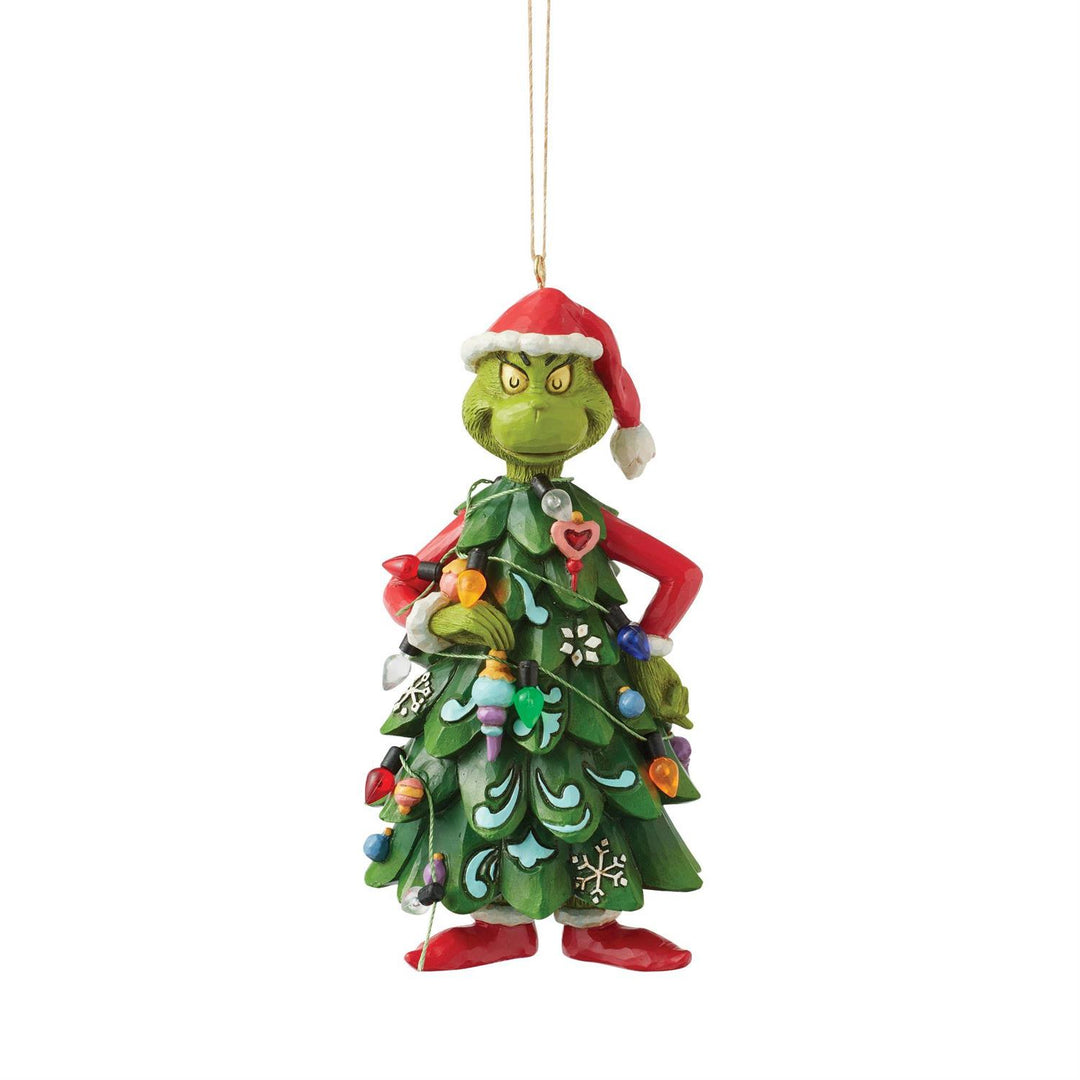 Jim Shore The Grinch: Grinch Dressed as Tree Hanging Ornament sparkle-castle