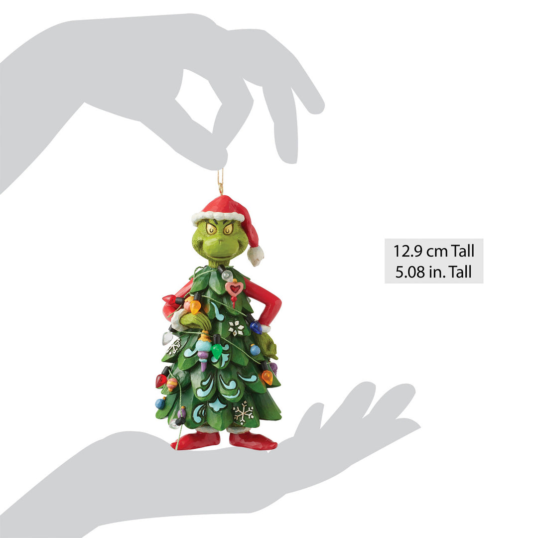 Jim Shore The Grinch: Grinch Dressed as Tree Hanging Ornament sparkle-castle