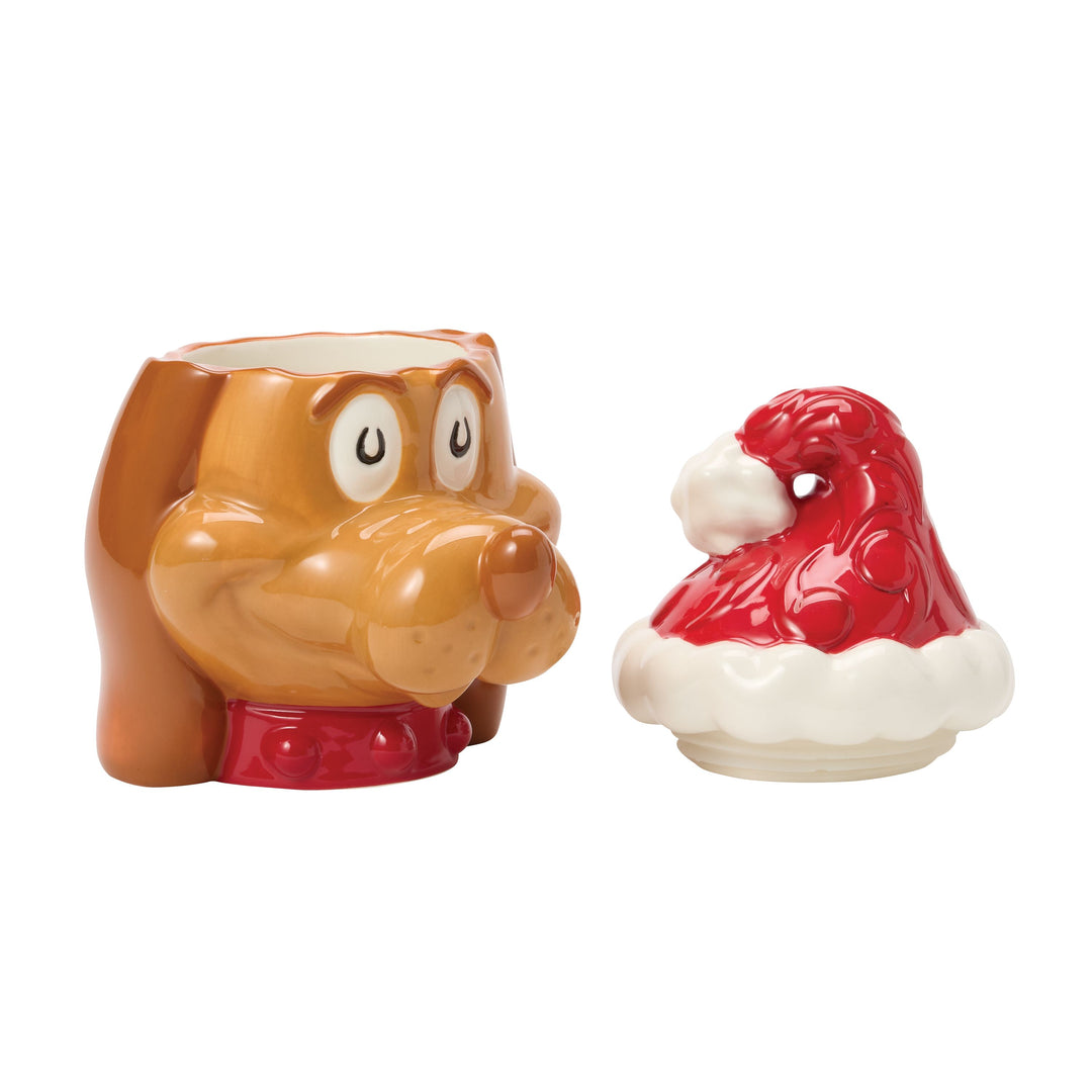 Jim Shore The Grinch: Max Cookie Jar sparkle-castle