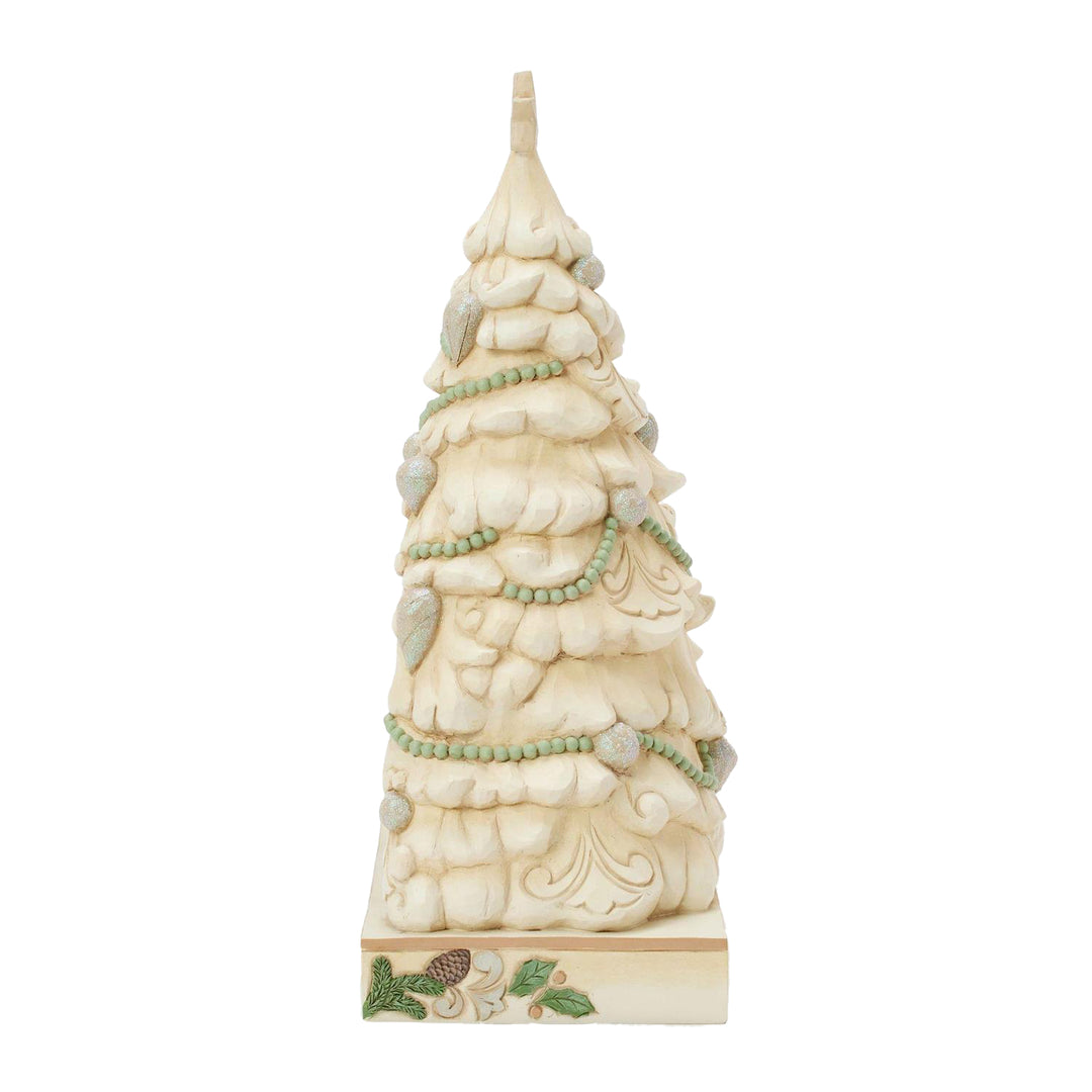 Jim Shore Heartwood Creek: White Woodland Nativity In Tree Diorama Figurine sparkle-castle