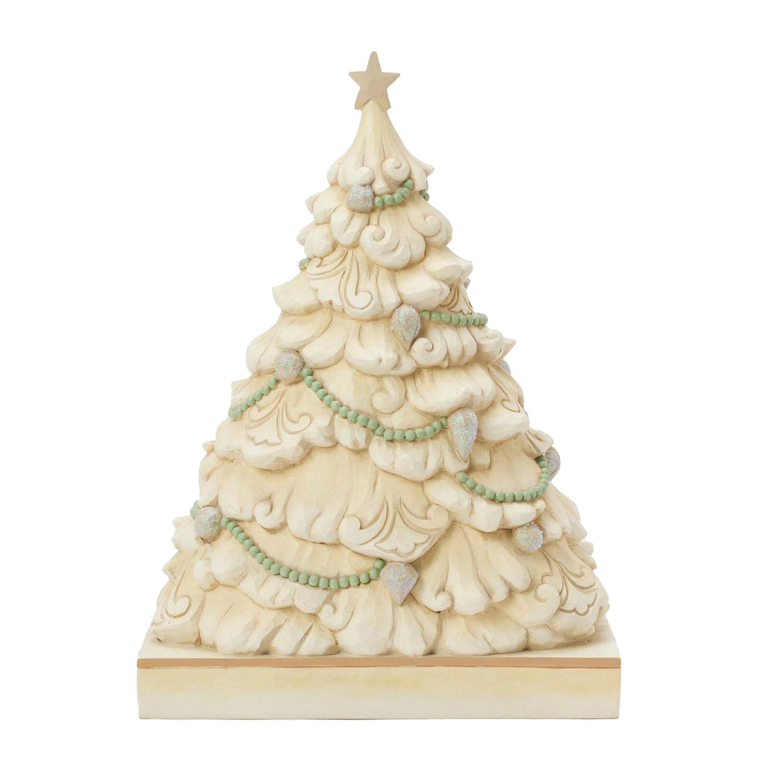 Jim Shore Heartwood Creek: White Woodland Nativity In Tree Diorama Figurine sparkle-castle