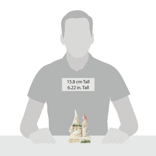 Jim Shore Heartwood Creek: White Woodland Gnome with Birdhouse Figurine sparkle-castle
