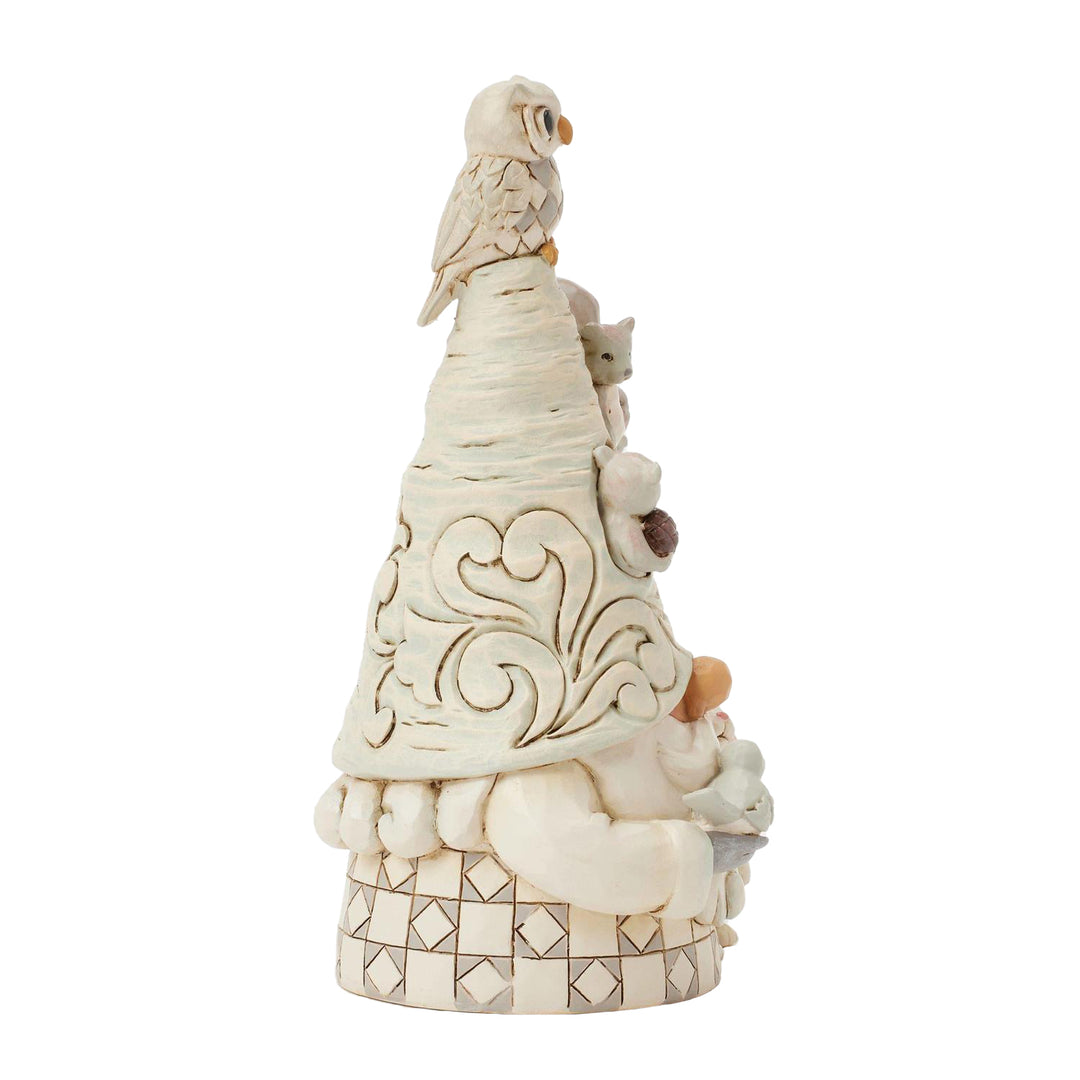 Jim Shore Heartwood Creek: White Woodland Gnome with Animals Figurine sparkle-castle