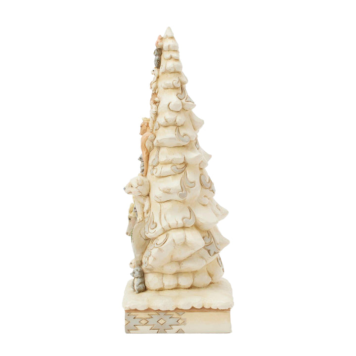 Jim Shore Heartwood Creek: White Woodland Stacked Animals Figurine sparkle-castle