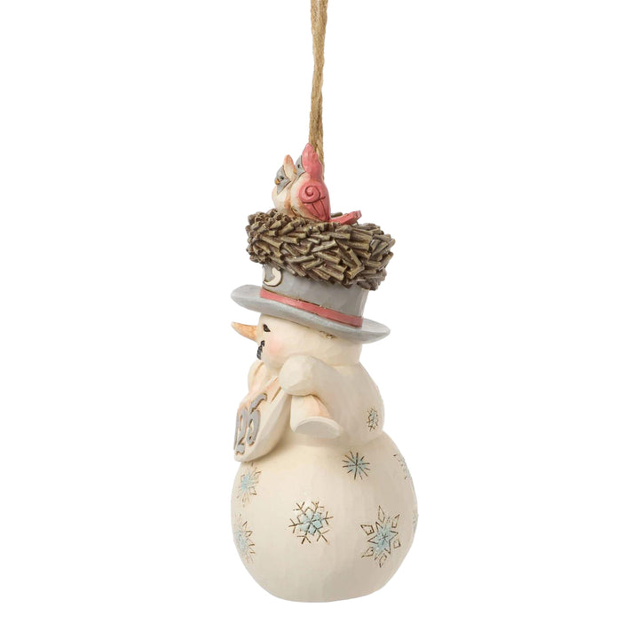 Jim Shore Heartwood Creek: White Woodland Dated 2025 Snowman Hanging Ornament sparkle-castle