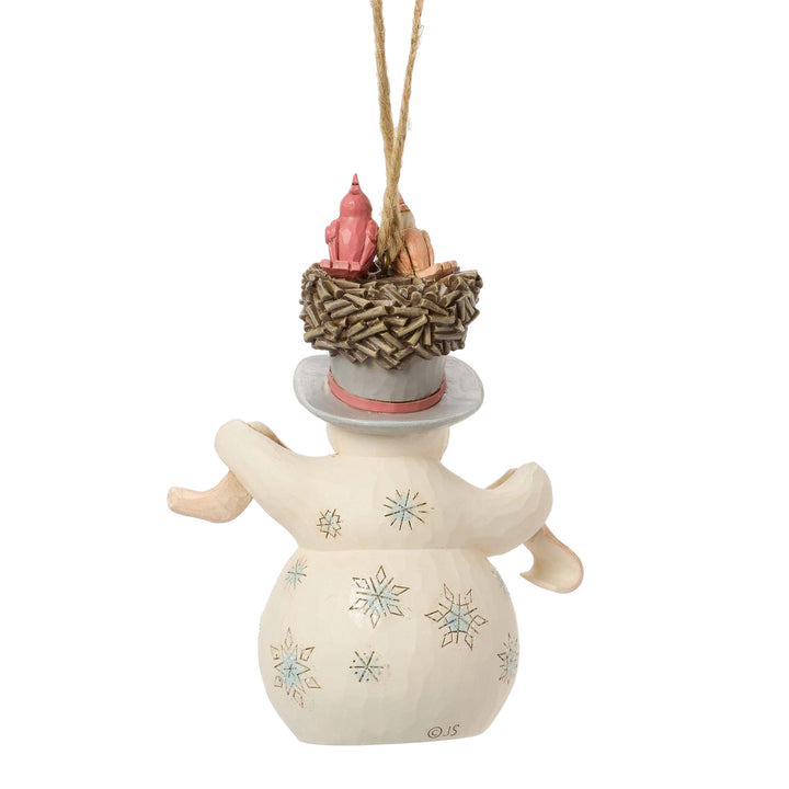 Jim Shore Heartwood Creek: White Woodland Dated 2025 Snowman Hanging Ornament sparkle-castle