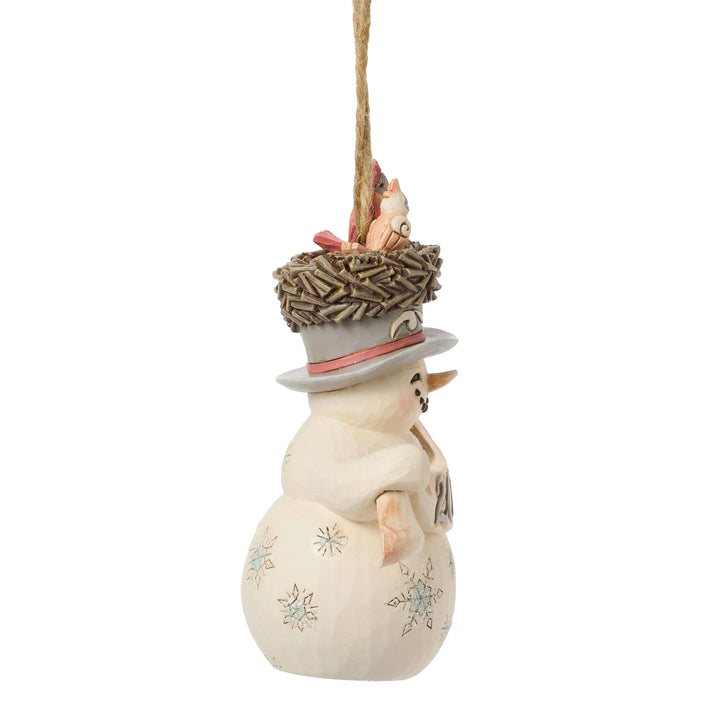 Jim Shore Heartwood Creek: White Woodland Dated 2025 Snowman Hanging Ornament sparkle-castle