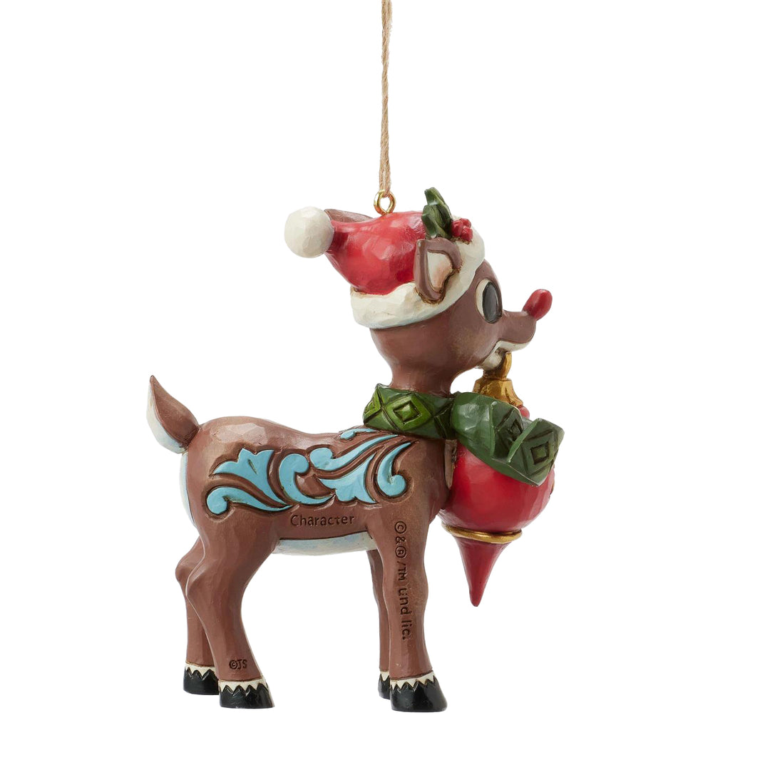 Jim Shore Rudolph Traditions: Rudolph Dated 2025 Hanging Ornament sparkle-castle