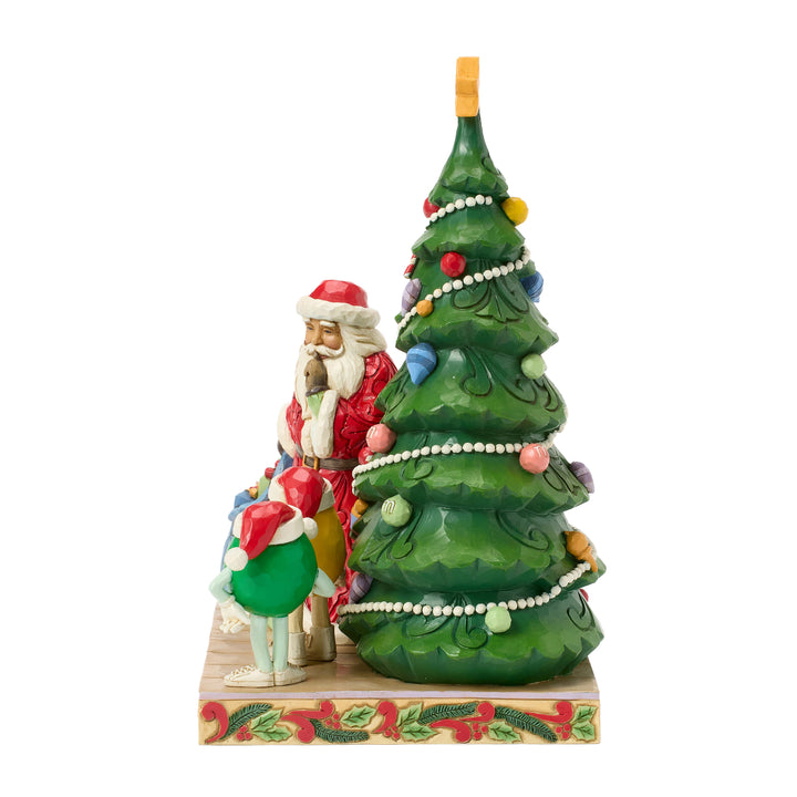 Jim Shore M&M'S: Santa with Yellow & Green M&M's Characters Figurine