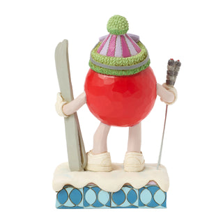 Jim Shore M&M'S: Red M&M With Skis Figurine sparkle-castle